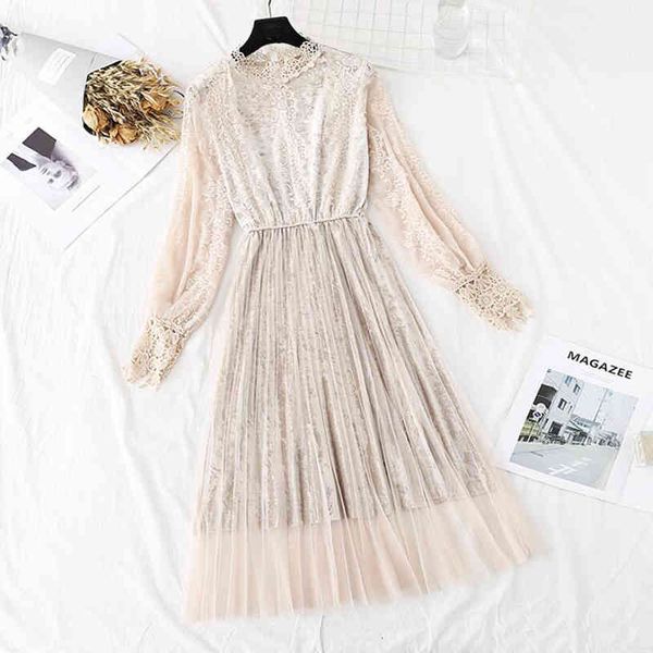 dresses spring long sleeve gold veet women elastic waist sweet mesh lace casual pleated elegant party vestidos, Black;gray
dresses spring long sleeve gold veet women elastic waist sweet mesh lace casual pleated elegant party vestidos, Black;gray