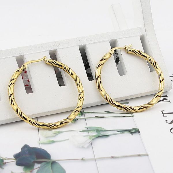 hoop & huggie fashion jewelry stainless steel smooth twisted wire twist earrings for women's party wedding gifts wholesale e-511, Golden;silver
hoop & huggie fashion jewelry stainless steel smooth twisted wire twist earrings for women's party wedding gifts wholesale e-511, Golden;silver