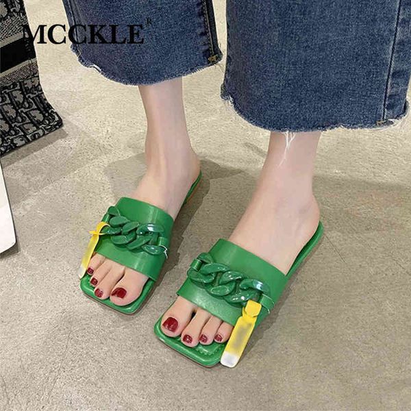 official website 70% off outlet mcckle woman summer slippers square toe chain flat slides ladies candy color leather sandals female outdoor, Black
official website 70% off outlet mcckle woman summer slippers square toe chain flat slides ladies candy color leather sandals female outdoor, Black