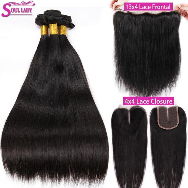 human hair bulks soul lady brazilian straight bundles with closure transparent lace frontal 3, Black
human hair bulks soul lady brazilian straight bundles with closure transparent lace frontal 3, Black
