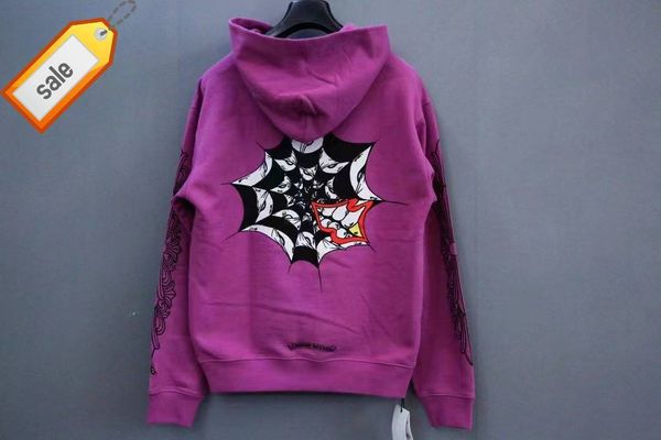 purple 2022 crogao street ch graffiti spider web print loose hooded plush thickened long sleeve sweater, Black
purple 2022 crogao street ch graffiti spider web print loose hooded plush thickened long sleeve sweater, Black