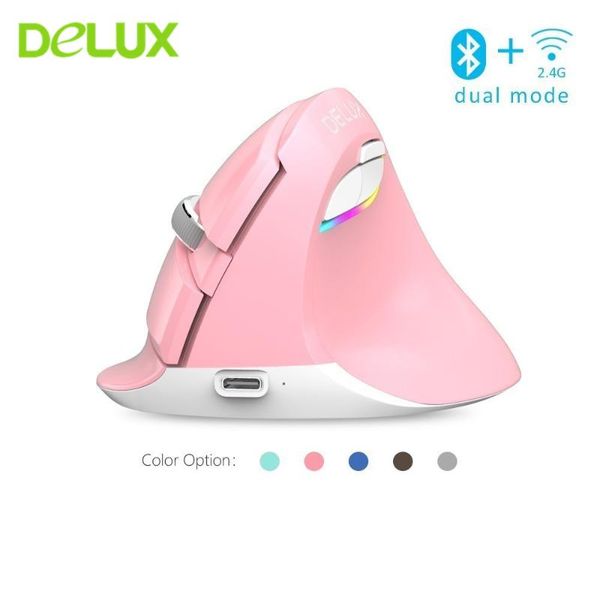 delux m618 mini bluetooth wireless mouse silent click rgb ergonomic rechargeable vertical mice with pad for small hand use
delux m618 mini bluetooth wireless mouse silent click rgb ergonomic rechargeable vertical mice with pad for small hand use