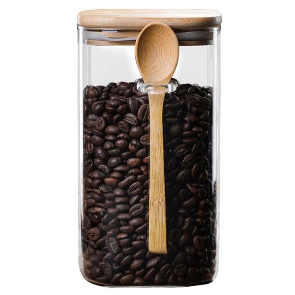 storage bottles & jars 1pc food jar glass candy container grain canister with spoon lid kitchen supplies
storage bottles & jars 1pc food jar glass candy container grain canister with spoon lid kitchen supplies