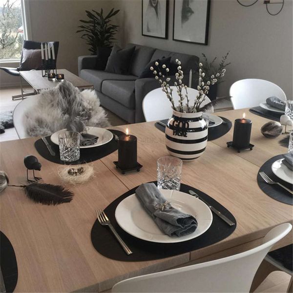 european style nordic special shaped leather dining mat for home heat insulation and waterproof oil sample room
european style nordic special shaped leather dining mat for home heat insulation and waterproof oil sample room