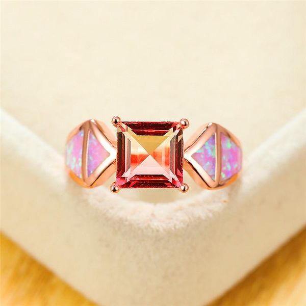 wedding rings vintage rose gold color ring charm pink opal engagement classic female square crystal rainbow stone for women, Slivery;golden
wedding rings vintage rose gold color ring charm pink opal engagement classic female square crystal rainbow stone for women, Slivery;golden