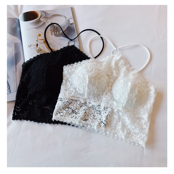 Halter Sexy Lingerie Women Lace Beautiful Bralette Wireless Bra Floral Padded Cross Back Tube Top, Black
Halter Sexy Lingerie Women Lace Beautiful Bralette Wireless Bra Floral Padded Cross Back Tube Top, Black