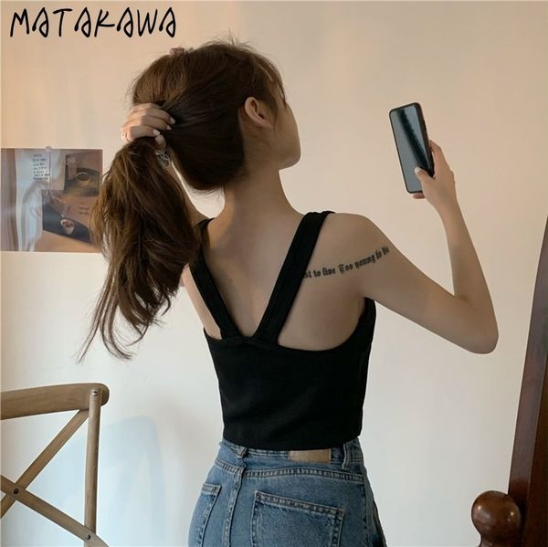 matakawa summer camis backless slim tank women suspender bottoming corset sleeveless crop 210513, White
matakawa summer camis backless slim tank women suspender bottoming corset sleeveless crop 210513, White