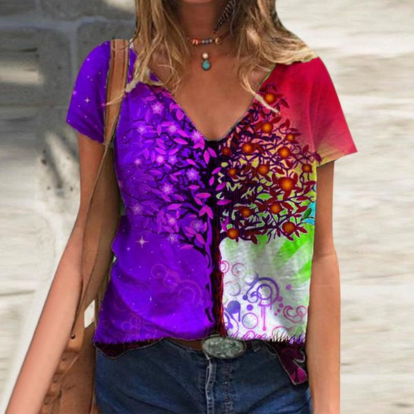 women's t-shirt tree printed patchwork t shirt harajuku plus size summer casual short sleeve v-neck pullover women clothing, White
women's t-shirt tree printed patchwork t shirt harajuku plus size summer casual short sleeve v-neck pullover women clothing, White