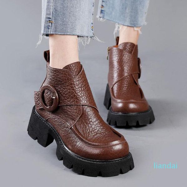 boots gktinoo fashion handmade for women genuine leather ankle shoes vintage platform round toes wedges, Black
boots gktinoo fashion handmade for women genuine leather ankle shoes vintage platform round toes wedges, Black