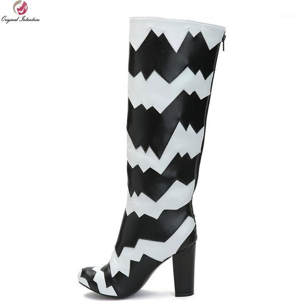 boots original intention stylish women knee high patchwork round toe square heel ladies shoes woman plus us size 4-151, Black
boots original intention stylish women knee high patchwork round toe square heel ladies shoes woman plus us size 4-151, Black