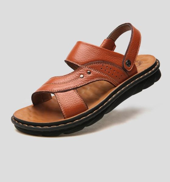 sandals 2021 the men's summer open toe youth beach shoes dual-purpose and slippers leather, Black
sandals 2021 the men's summer open toe youth beach shoes dual-purpose and slippers leather, Black
