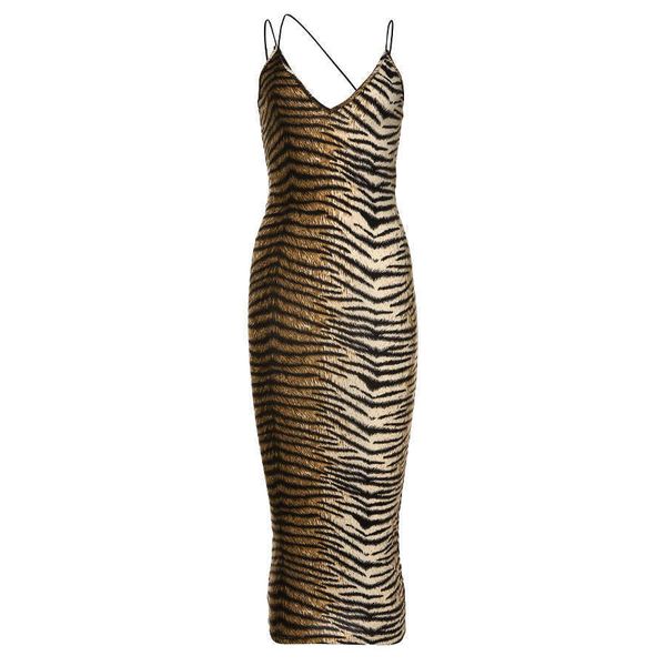 tiger printed spaghetti strap long dress women v neck animal party clubwear pencil dresses summer spring 210608, Black;gray
tiger printed spaghetti strap long dress women v neck animal party clubwear pencil dresses summer spring 210608, Black;gray