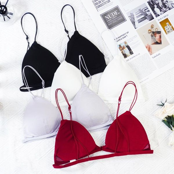 bras summer seamless french front buckle tube underwear woman sling triangle bowl bra beauty vest wrapped chest, Red;black
bras summer seamless french front buckle tube underwear woman sling triangle bowl bra beauty vest wrapped chest, Red;black