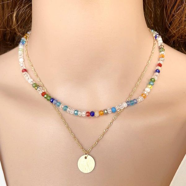 chokers metal chain colored pearl necklace double feminine jewelry, Golden;silver
chokers metal chain colored pearl necklace double feminine jewelry, Golden;silver