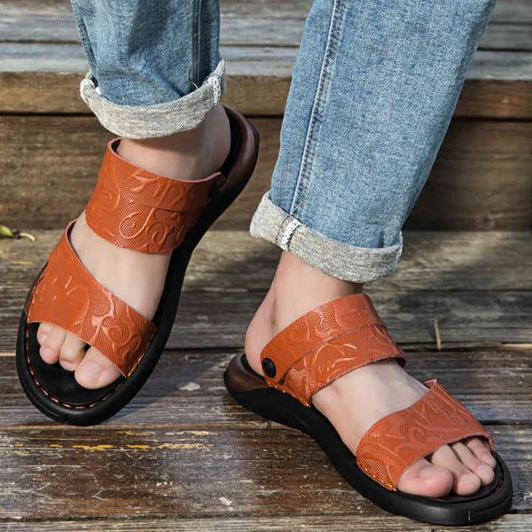 slippers men sandals retro genuine leather beach shoes outdoor summer rubber lightweight plain noodle everyday soft u829, Black
slippers men sandals retro genuine leather beach shoes outdoor summer rubber lightweight plain noodle everyday soft u829, Black