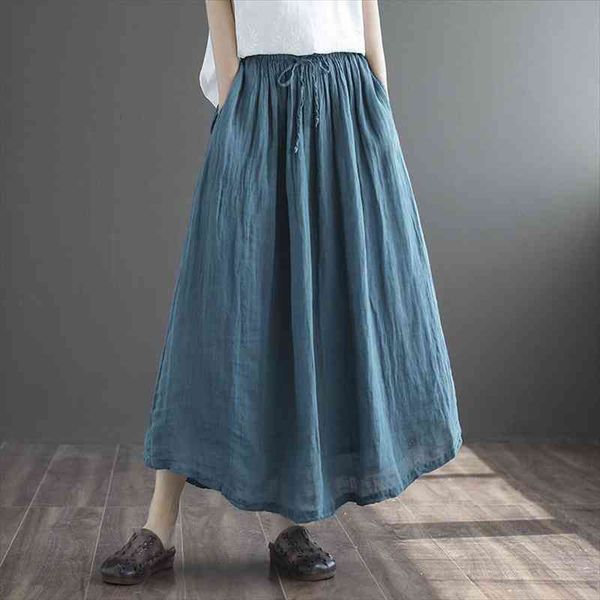 cotton linen loose comfortable pockets womens skirt elastic waist drawstring summer leisure all-match women, Black
cotton linen loose comfortable pockets womens skirt elastic waist drawstring summer leisure all-match women, Black