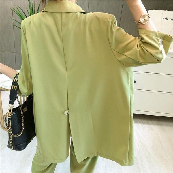 women's tracksuits fashion ol style back split blazers jacket elastic pants two pieces set vintage single breasted casual sets loose su, Gray
women's tracksuits fashion ol style back split blazers jacket elastic pants two pieces set vintage single breasted casual sets loose su, Gray