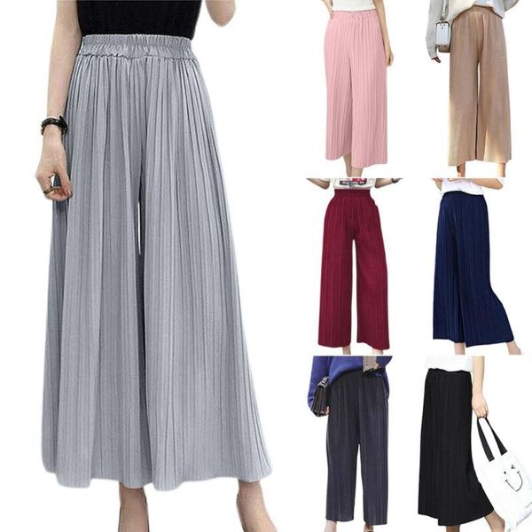 women's pants & capris womens casual plain elastic waist summer wide-leg baggy sports trousers, Black;white
women's pants & capris womens casual plain elastic waist summer wide-leg baggy sports trousers, Black;white