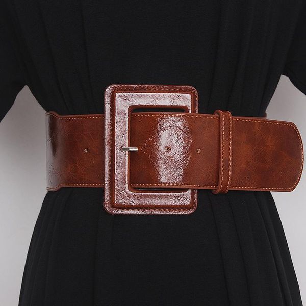 belts women's runway fashion pu leather cummerbunds female dress corsets waistband decoration wide belt tb1771, Black;brown
belts women's runway fashion pu leather cummerbunds female dress corsets waistband decoration wide belt tb1771, Black;brown