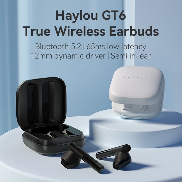 world premiere haylou gt6 automatic pairing bluetooth 5.2 earphones mono and aac stero sound wireless low latency headphones
world premiere haylou gt6 automatic pairing bluetooth 5.2 earphones mono and aac stero sound wireless low latency headphones