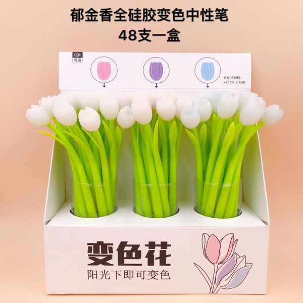gel pens 48 pcs tulip flower discoloration black colored gel-inkpens for writing cute stationery office school supplies 0.5mm
gel pens 48 pcs tulip flower discoloration black colored gel-inkpens for writing cute stationery office school supplies 0.5mm