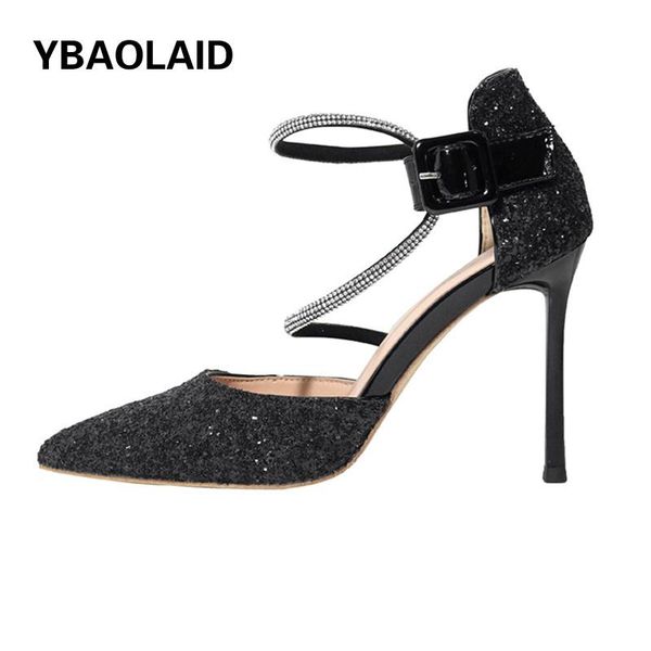 dress shoes one-word buckle crystal gradient high-heeled spring and autumn pointed sequined stiletto party, Black
dress shoes one-word buckle crystal gradient high-heeled spring and autumn pointed sequined stiletto party, Black