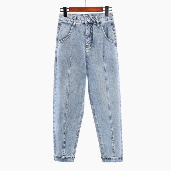 casual harem pants 2021 spring autumn jeans for women high waist women's washed denim loose trousers, Blue
casual harem pants 2021 spring autumn jeans for women high waist women's washed denim loose trousers, Blue
