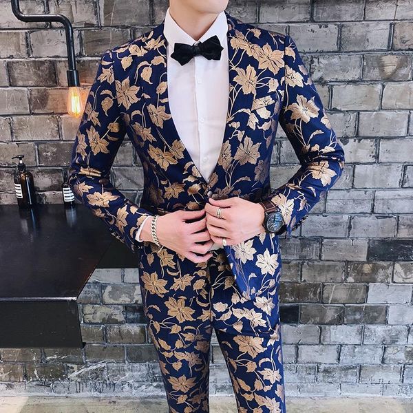 men's suits & blazers mens blue velvet wedding for with pants bronzing flowers printed stage clothes singers red tuxedo, White;black
men's suits & blazers mens blue velvet wedding for with pants bronzing flowers printed stage clothes singers red tuxedo, White;black