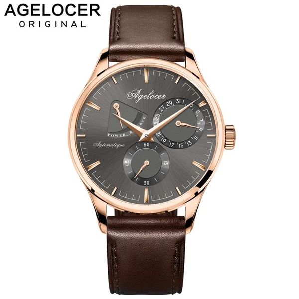 wristwatches agelocer mechanical watches mens 2021 automatic power reserve watch men day and date sapphire luxury orologio uomo man clock, Slivery;brown
wristwatches agelocer mechanical watches mens 2021 automatic power reserve watch men day and date sapphire luxury orologio uomo man clock, Slivery;brown