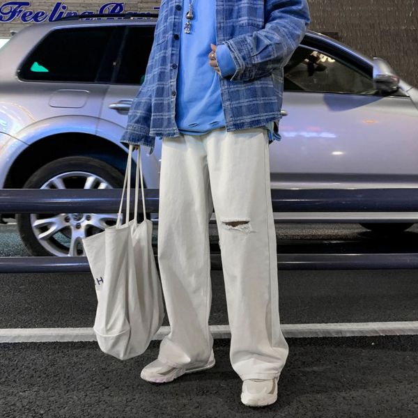 jeans korean wide-leg men's fashion casual elastic waist ripped jeans men streetwear hip-hop straight denim trousers mens s-2xl, Blue
jeans korean wide-leg men's fashion casual elastic waist ripped jeans men streetwear hip-hop straight denim trousers mens s-2xl, Blue