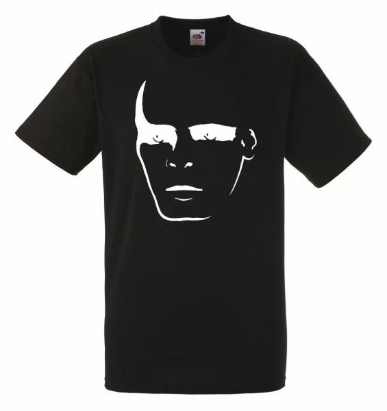 gary numan logo black mens t-shirt men rock band tee shirt, White;black
