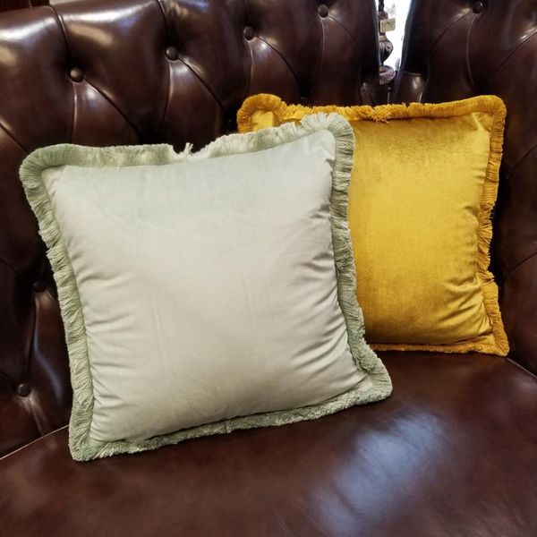 cushion/decorative pillow luxurious solid gold brown light green shiny soft velvet cushion cover fringe pipping decorative sofa case 45 x
cushion/decorative pillow luxurious solid gold brown light green shiny soft velvet cushion cover fringe pipping decorative sofa case 45 x