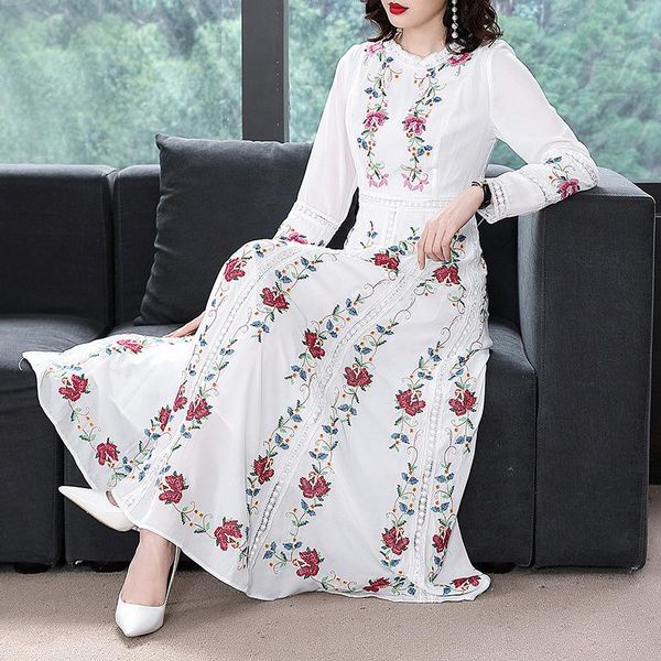 casual dresses europe women's spring high street fashion o neck embroidery elegant floor length dress female plus size omighty, Black;gray
casual dresses europe women's spring high street fashion o neck embroidery elegant floor length dress female plus size omighty, Black;gray