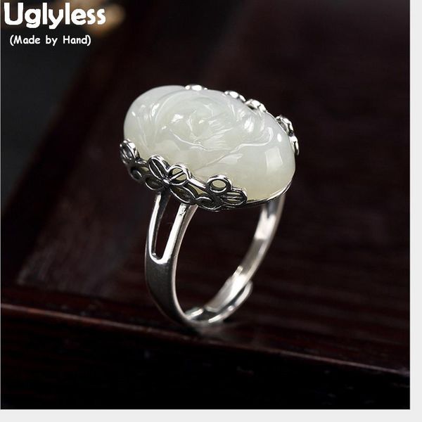 cluster rings uglyless real solid 925 sterling silver handmade floral finger for women natural jade rose open ring ethnic fine jewelry, Golden;silver
cluster rings uglyless real solid 925 sterling silver handmade floral finger for women natural jade rose open ring ethnic fine jewelry, Golden;silver