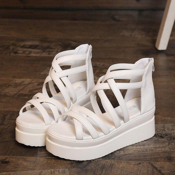 sandals 2021 summer cross dewy toe women shoes sponge base platform height with the roman white female, Black
sandals 2021 summer cross dewy toe women shoes sponge base platform height with the roman white female, Black