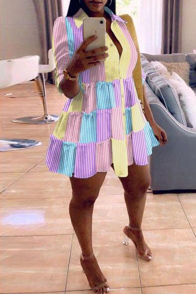 casual dresses women mini dress print rainbow striped shirt turn-down collar button up a-line office lady fashion vestidos, Black;gray
casual dresses women mini dress print rainbow striped shirt turn-down collar button up a-line office lady fashion vestidos, Black;gray