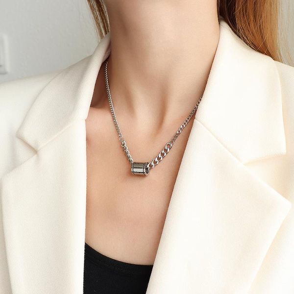 pendant necklaces style hip hop stainless steel choker chain necklace jewelry geometric cylinder gold and silver color customize name
pendant necklaces style hip hop stainless steel choker chain necklace jewelry geometric cylinder gold and silver color customize name