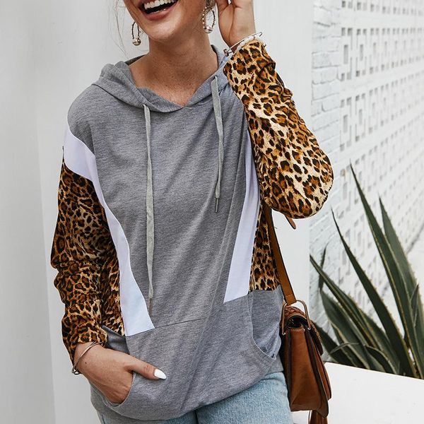women's hoodies & sweatshirts hooded design leopard stitching shirt autumn fashion women 2021 casual pocket sweatshirt womens, Black
women's hoodies & sweatshirts hooded design leopard stitching shirt autumn fashion women 2021 casual pocket sweatshirt womens, Black