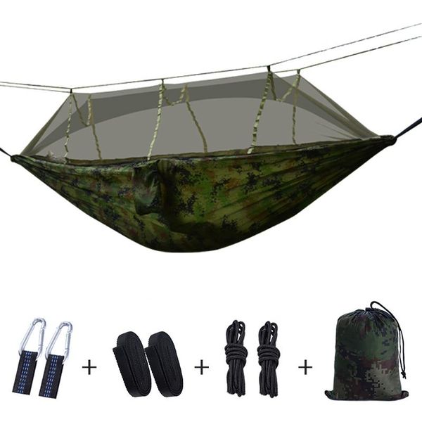 garden camping hammock with mosquito net 1-2 person portable outdoor hight strength parachute fabric sleep swing stuff pads
garden camping hammock with mosquito net 1-2 person portable outdoor hight strength parachute fabric sleep swing stuff pads
