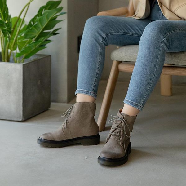 boots tayunxing handmade genuine cow leather winter soft rubber sole lace-up low heel ladies shoes comfort ankle women's ma663-2, Black
boots tayunxing handmade genuine cow leather winter soft rubber sole lace-up low heel ladies shoes comfort ankle women's ma663-2, Black