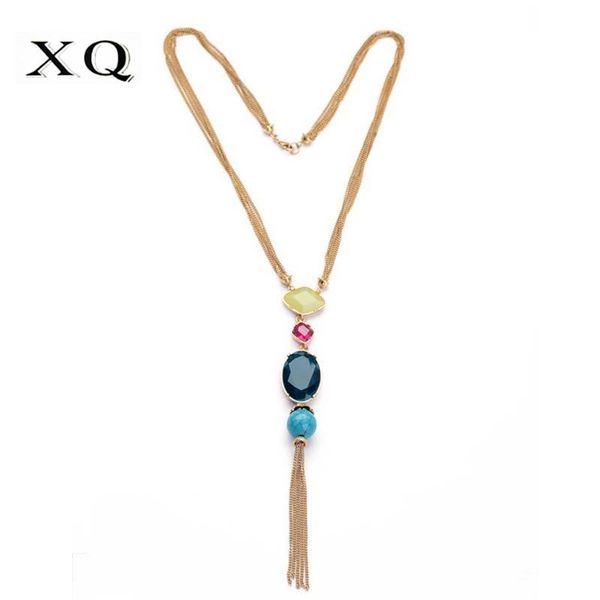 pendant necklaces xq fashion woman long tassel necklace blue beads square oval chain girl clothing accessories factory wholesale retro, Silver
pendant necklaces xq fashion woman long tassel necklace blue beads square oval chain girl clothing accessories factory wholesale retro, Silver
