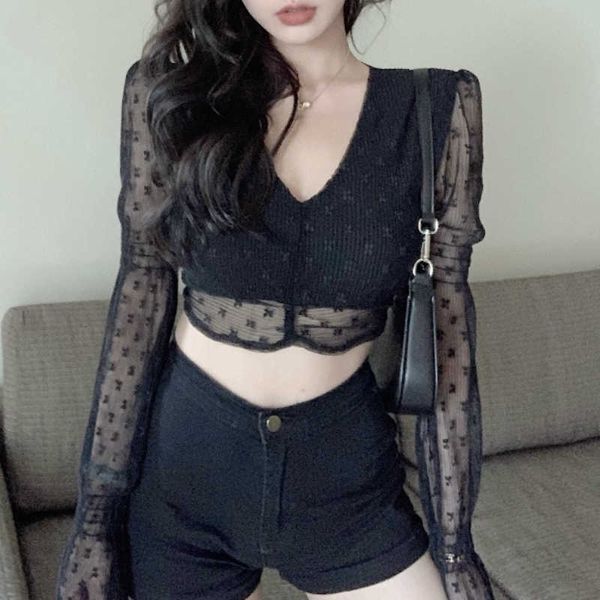 two piece dress black lace shirt women summer autumn elegant mesh long sleeve thin short chiffon blouse 9uac, White
two piece dress black lace shirt women summer autumn elegant mesh long sleeve thin short chiffon blouse 9uac, White