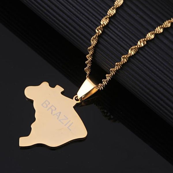 pendant necklaces stainless steel brazil map flag necklace for women brazilians charm jewelry, Silver
pendant necklaces stainless steel brazil map flag necklace for women brazilians charm jewelry, Silver