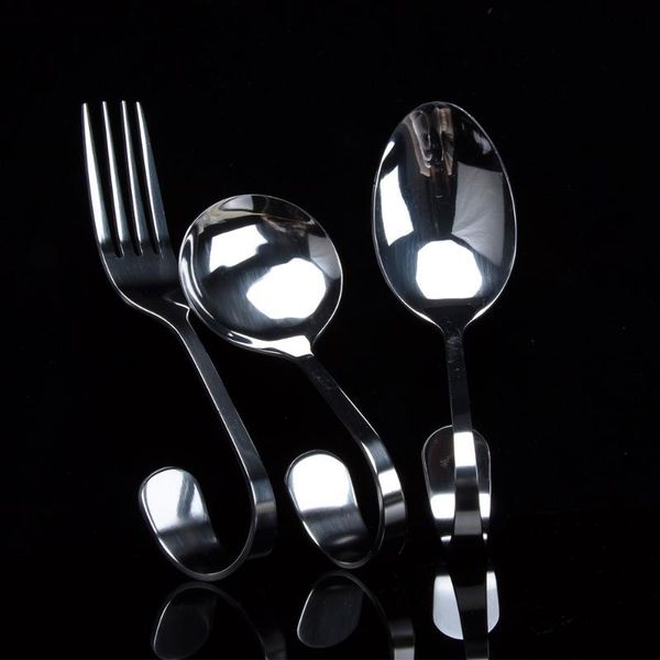 spoons 1pcs creative salad spoon bent curved handle fork flatware tableware kitchen accessories stainless steel for dessert
spoons 1pcs creative salad spoon bent curved handle fork flatware tableware kitchen accessories stainless steel for dessert