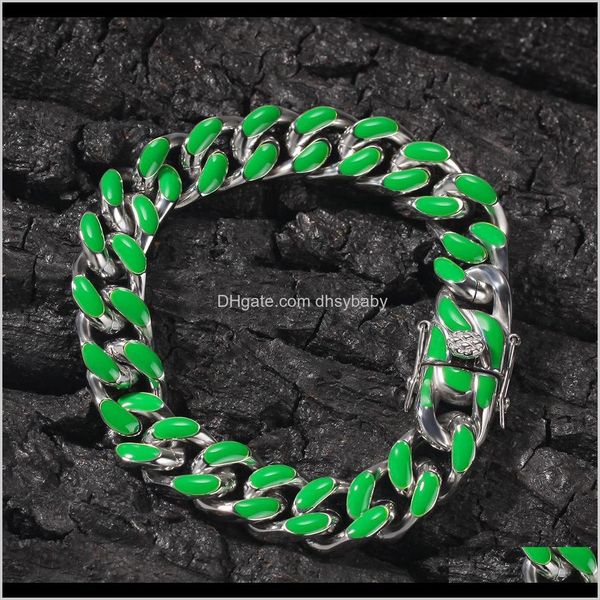 link, drop delivery 2021 luxury designer women bracelets gold sier charm bracelet cuban link chain bangle hip hop jewelry men 316l stainless, Black
link, drop delivery 2021 luxury designer women bracelets gold sier charm bracelet cuban link chain bangle hip hop jewelry men 316l stainless, Black