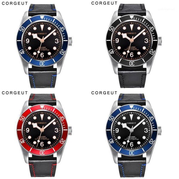 mens watch41mm corgeut luminous dial hands sapphire glass rotatable bezel 316lss case swim automatic mechanical wristwatches men, Slivery;brown
mens watch41mm corgeut luminous dial hands sapphire glass rotatable bezel 316lss case swim automatic mechanical wristwatches men, Slivery;brown