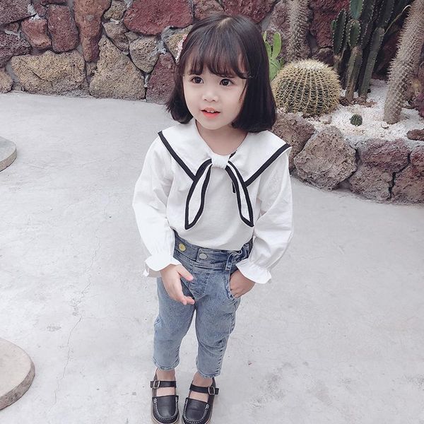 shirts spring autumn girls blouse baby shirt kids children fashion clothes preppy style bow lacing black ruched cuff 1 to 7 yrs, White;black
shirts spring autumn girls blouse baby shirt kids children fashion clothes preppy style bow lacing black ruched cuff 1 to 7 yrs, White;black