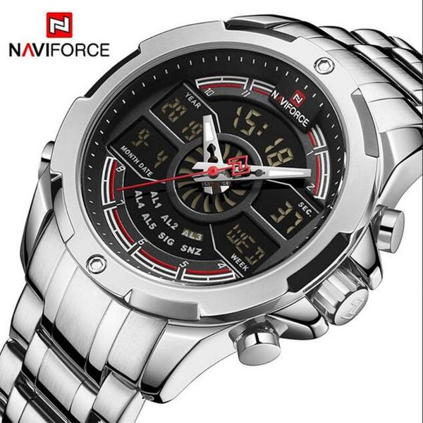 wristwatches naviforce 9170 men watch waterproof sports men's quartz wrist digital male clock relogio masculino, Slivery;brown
wristwatches naviforce 9170 men watch waterproof sports men's quartz wrist digital male clock relogio masculino, Slivery;brown