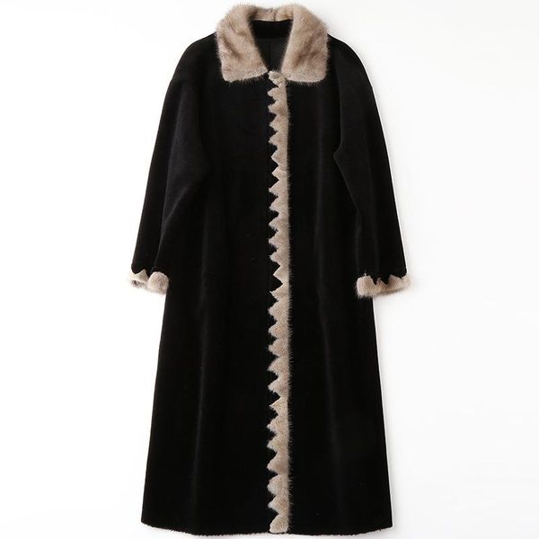 women's fur & faux mink vintage long loose black collar winter coat sheepskin luxury thick warm real office wool overcoat outwe
women's fur & faux mink vintage long loose black collar winter coat sheepskin luxury thick warm real office wool overcoat outwe