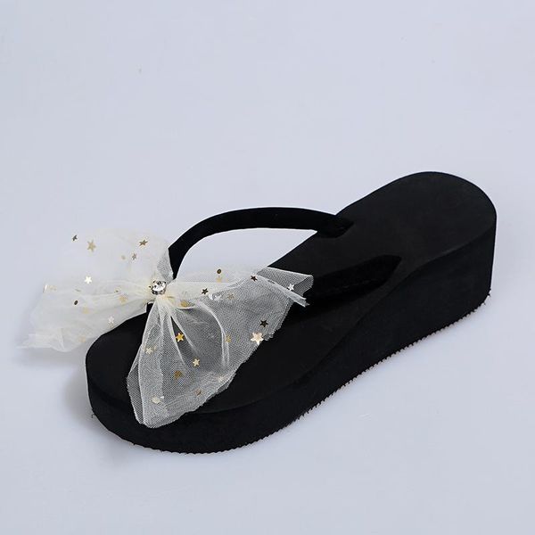 slippers casual women's fashion simple shoe upper bow embellishment sweet wedge heel flip-flops 2021, Black
slippers casual women's fashion simple shoe upper bow embellishment sweet wedge heel flip-flops 2021, Black